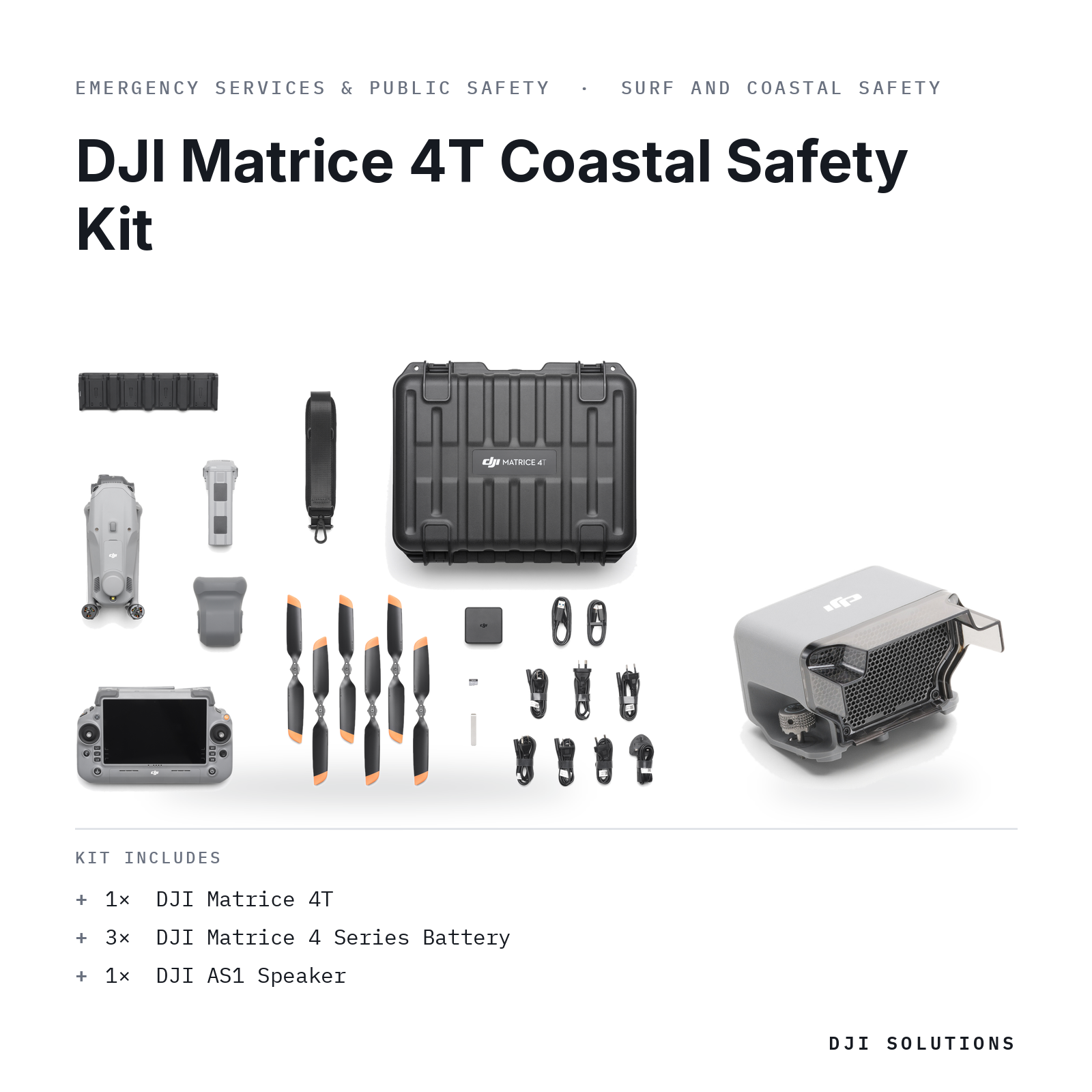 DJI Matrice 4T Coastal Safety Kit — kit contents graphic